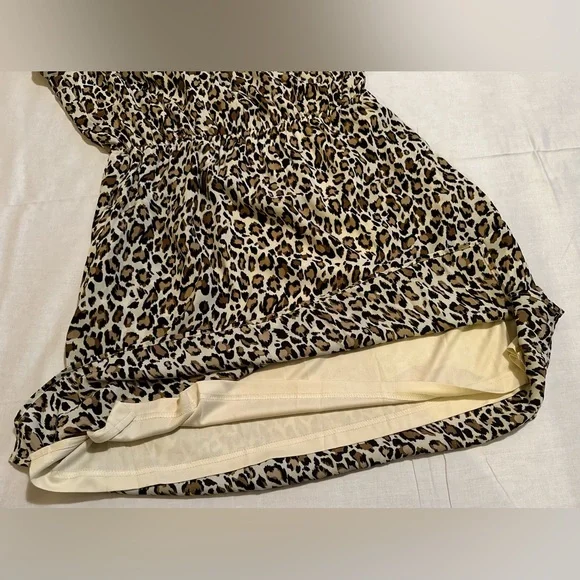 ‼️LAST CHANCE‼️🎉HP🎉 ✨NWOT✨DR2 Leopard Print Short Sleeve Dress w Pockets | Small - Picture 5 of 8